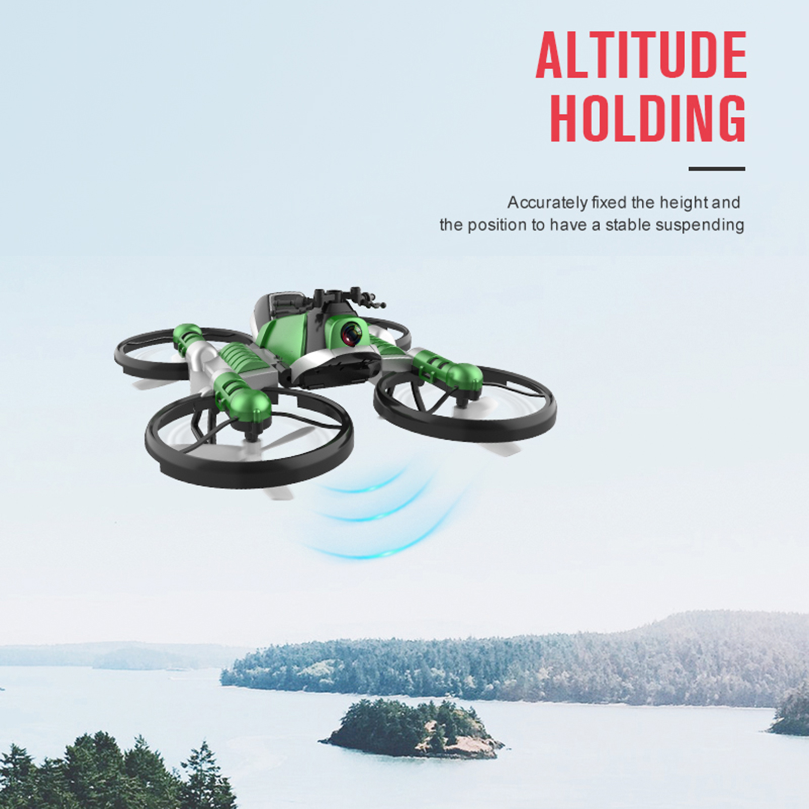 Dcenta Mini Drone with Camera and Motorcycle Deformation