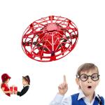Hand-Operated LED UFO Drone for Kids - Red