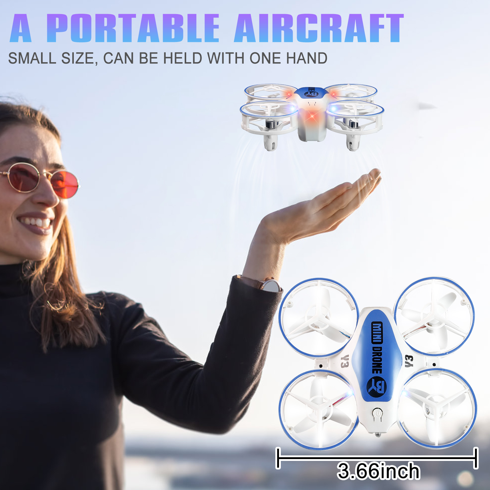 Multicolor LED Mini Drones for Kids