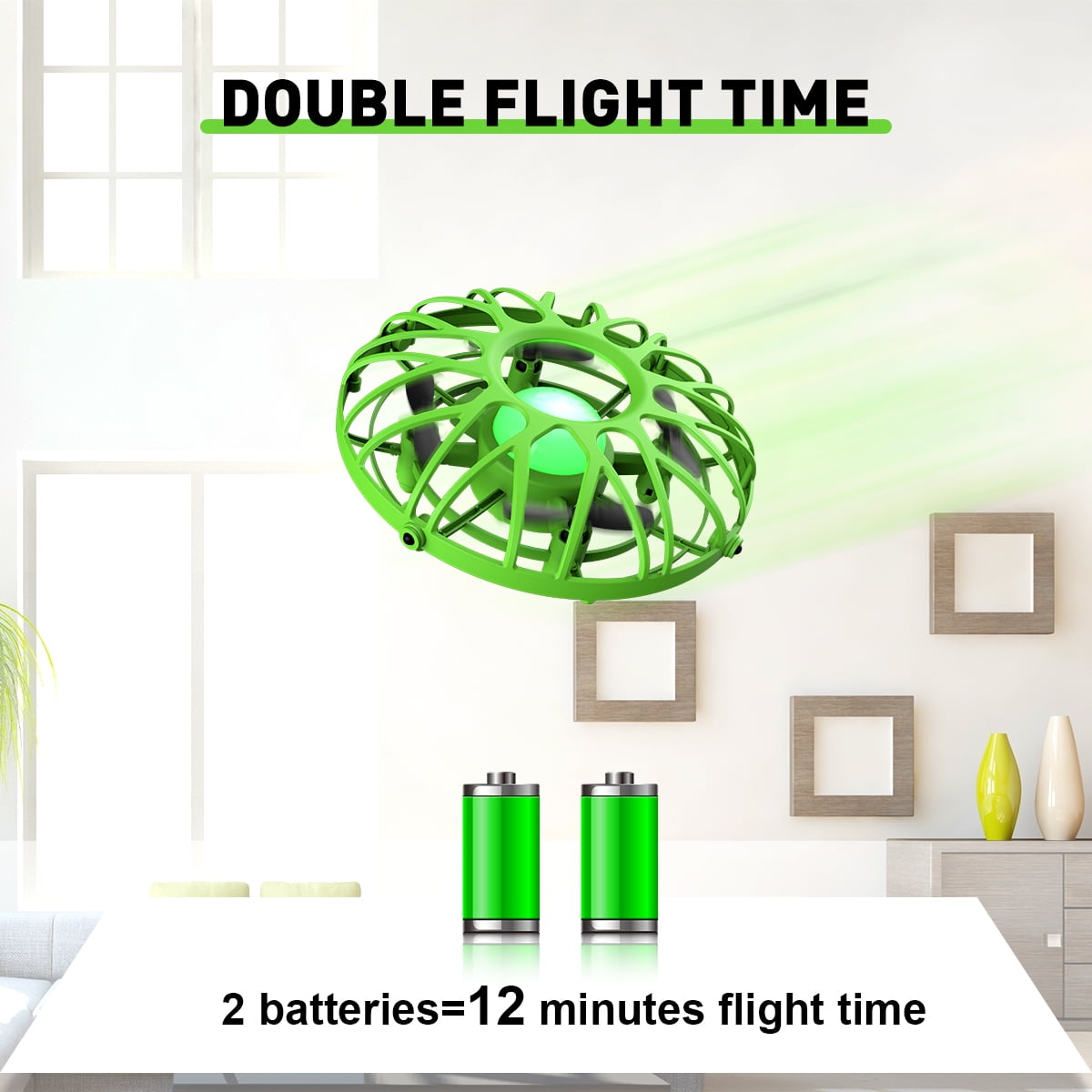 Kids' Hand-Operated UFO Stunt Drone with LED Lights