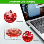 Hand-Operated LED UFO Drone for Kids - Red