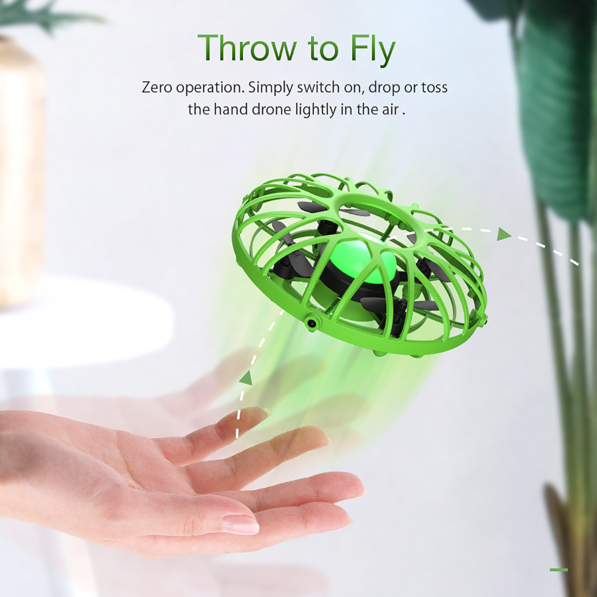 Kids' Hand-Operated UFO Stunt Drone with LED Lights