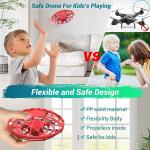 Hand-Operated LED UFO Drone for Kids - Red