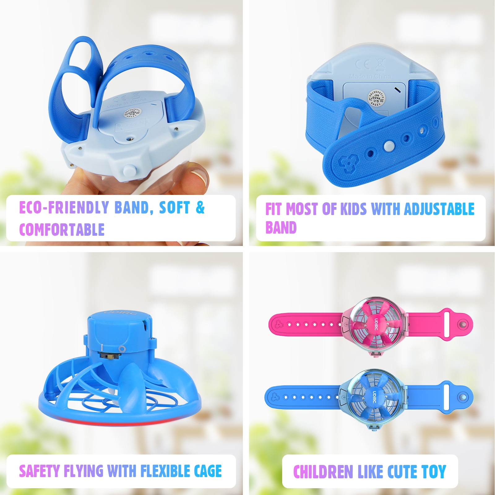 Blue Hand Controlled Mini Drone Flying Ball