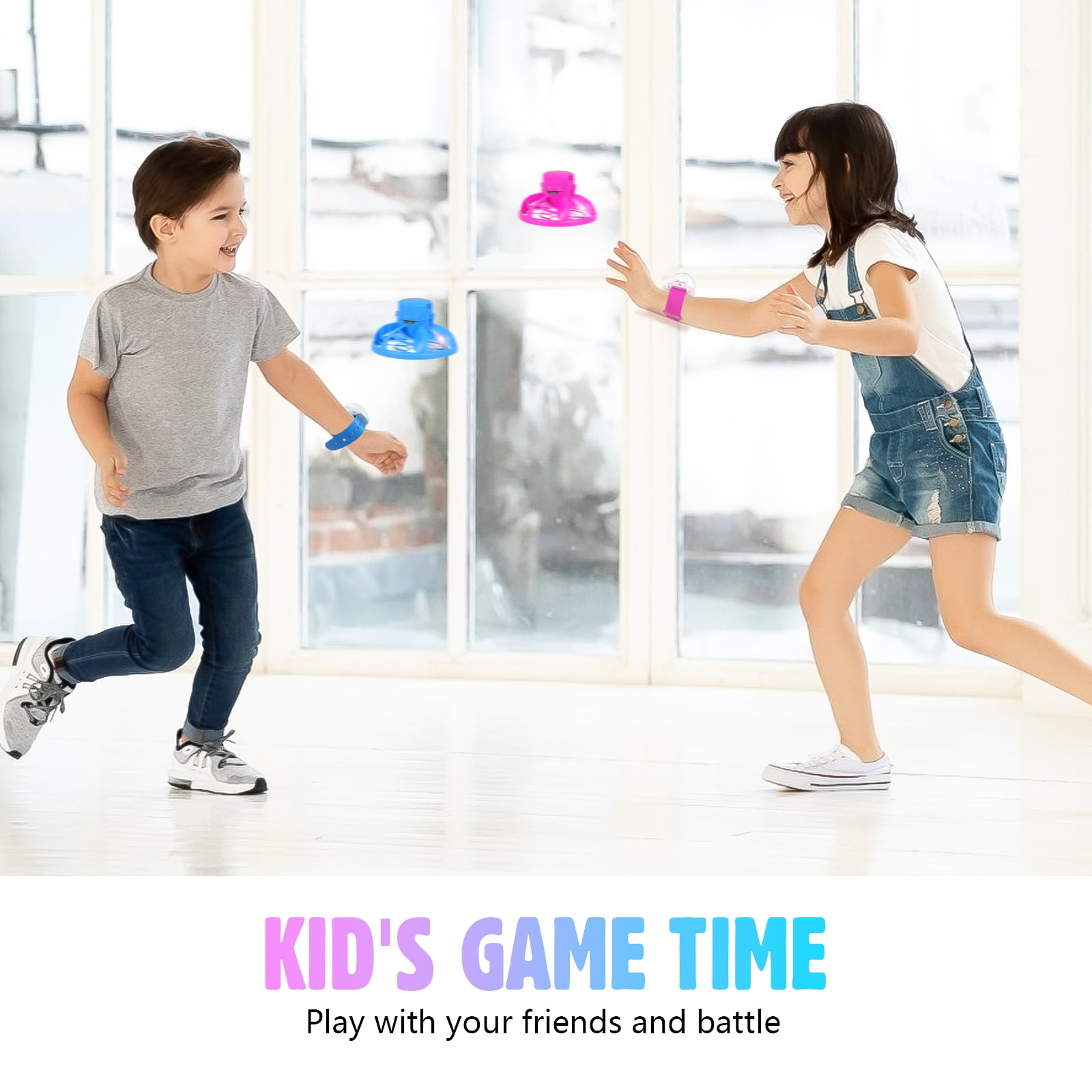 Blue Hand Controlled Mini Drone Flying Ball