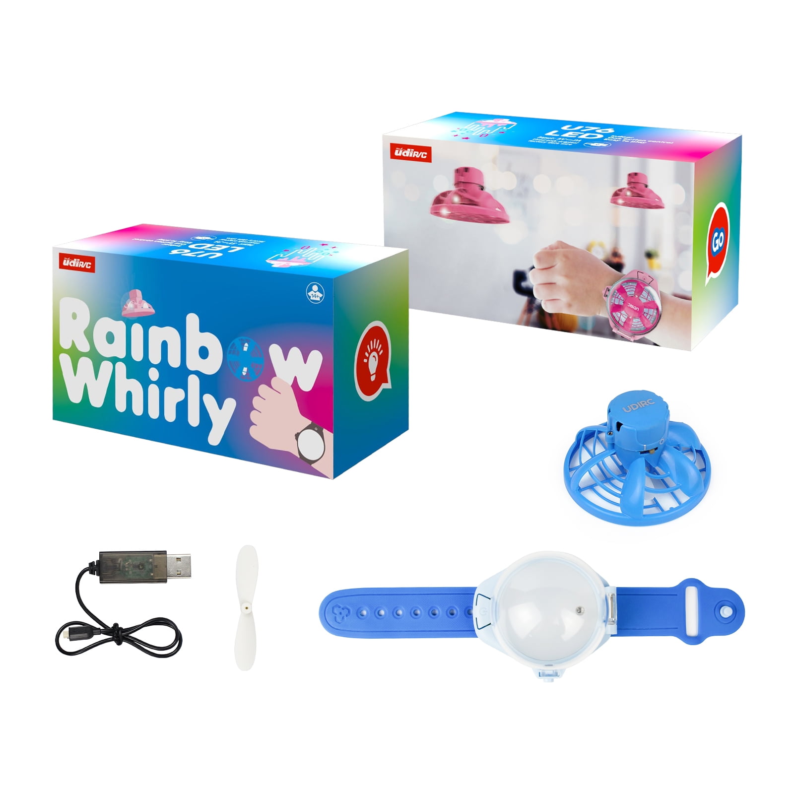 Blue Hand Controlled Mini Drone Flying Ball