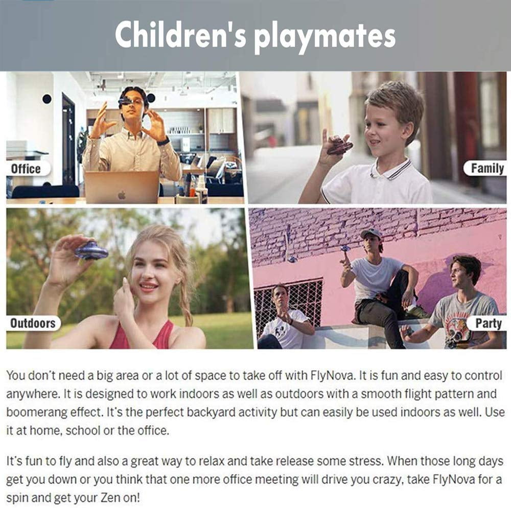 Hand-Operated LED Flying Drone for Kids and Adults