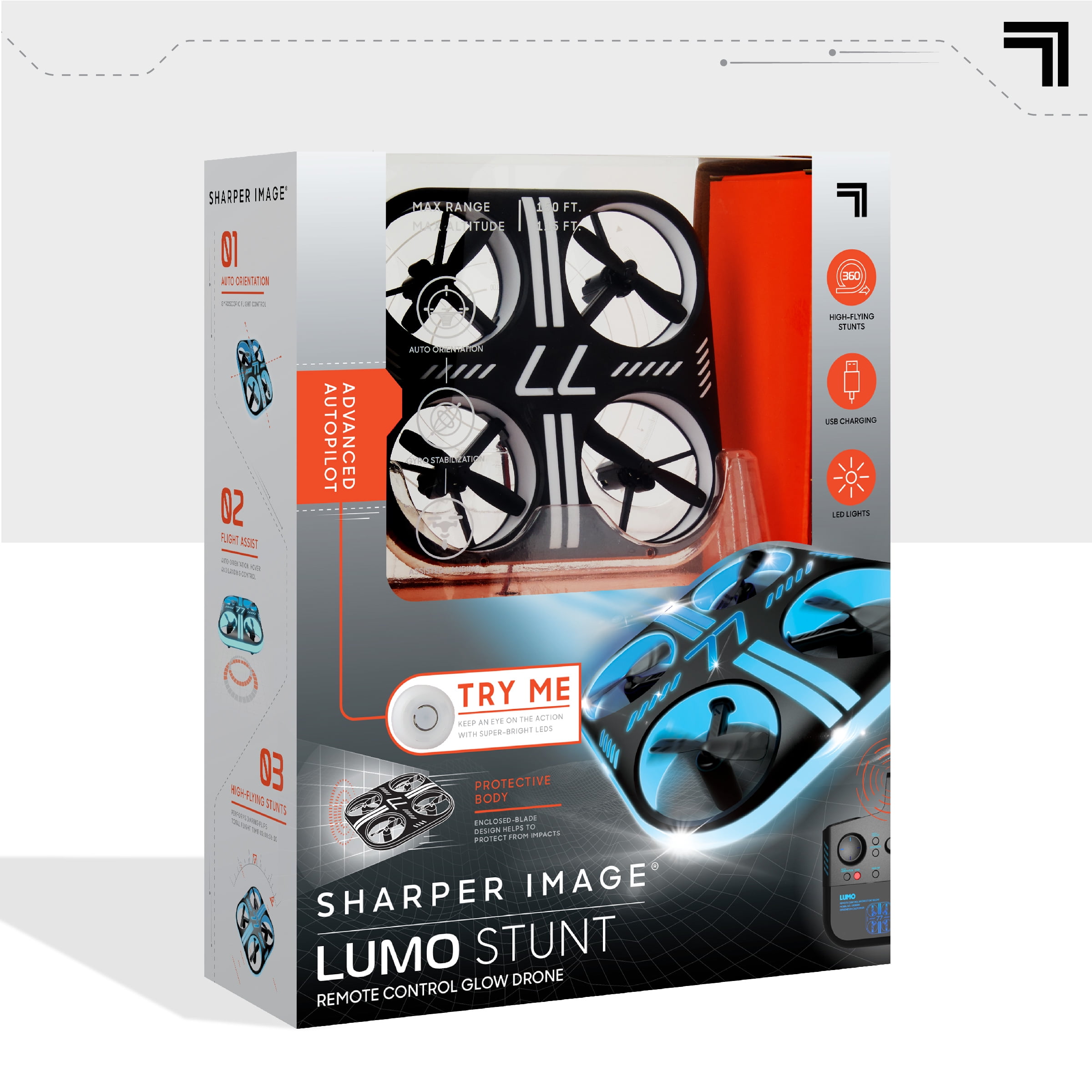 LED Glow Stunt Drone by Sharper Image