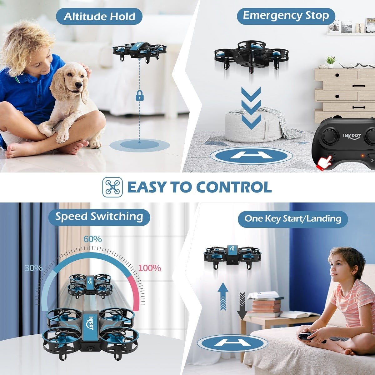 Headless Mini Drone with Altitude Hold for Beginners