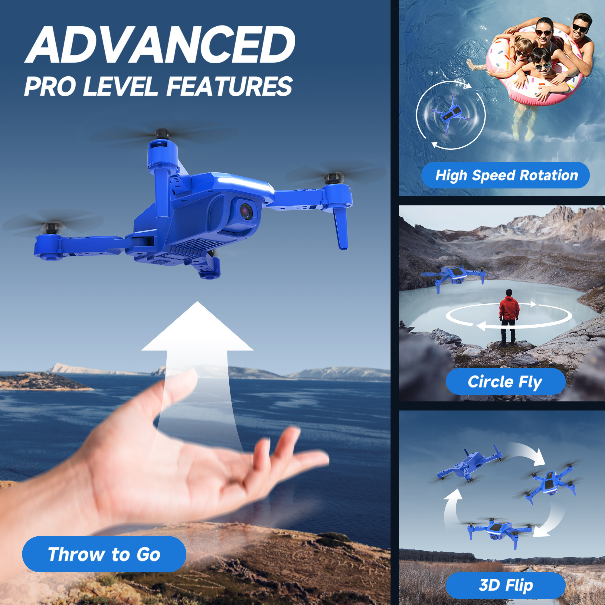 Foldable FPV Drone with 1080P Camera