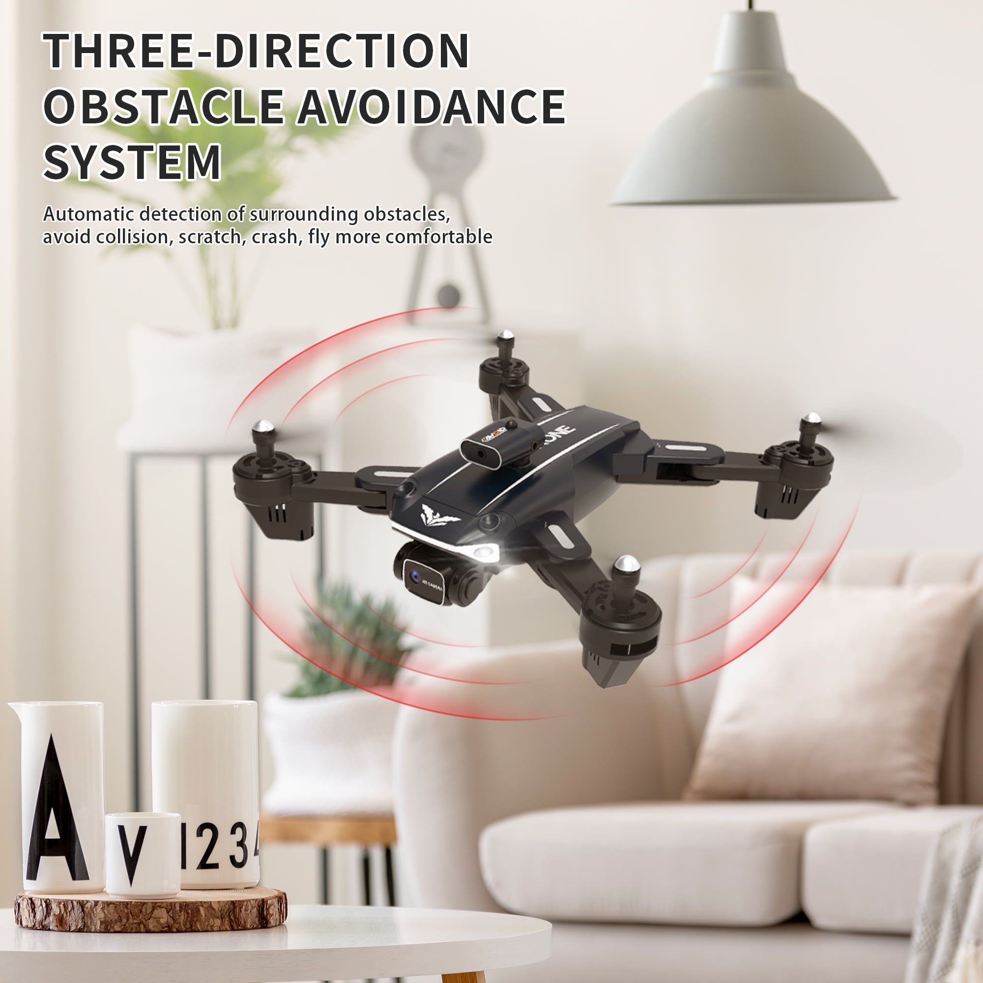 Dual Camera RC Drone with Obstacle Avoidance