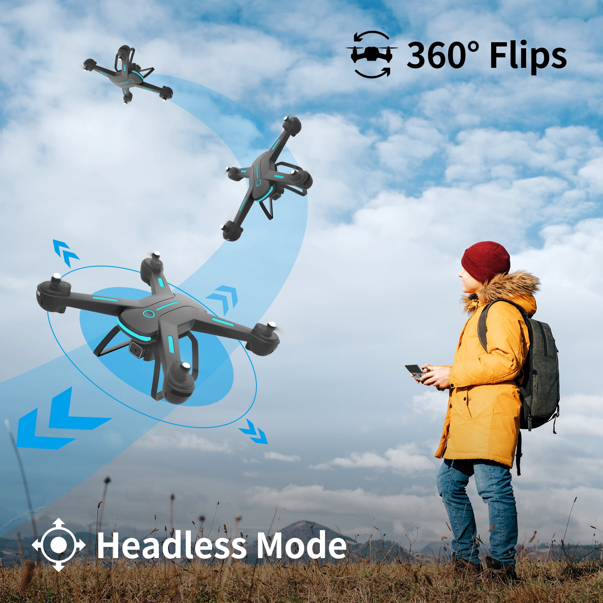 JY03 1080P HD Camera Drone with LED Lights