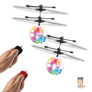 2 Hand-Operated Multicolor LED Drones