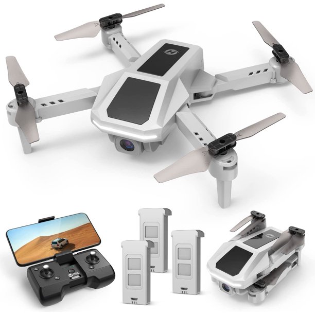Foldable RC Quadcopter with Camera and 3 Batteries