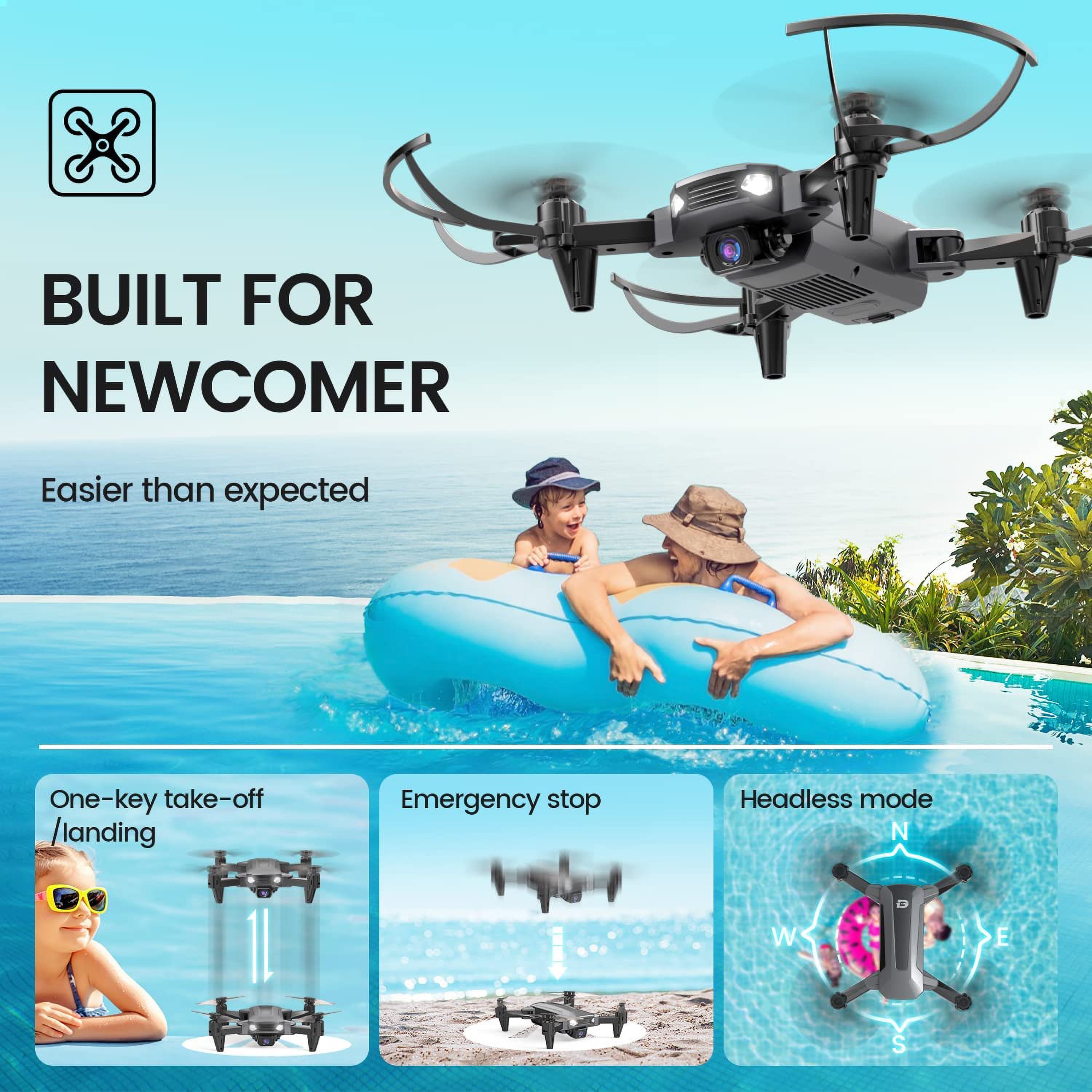 DEERC D40 Quadcopter with 1080P Camera, 2 Batteries