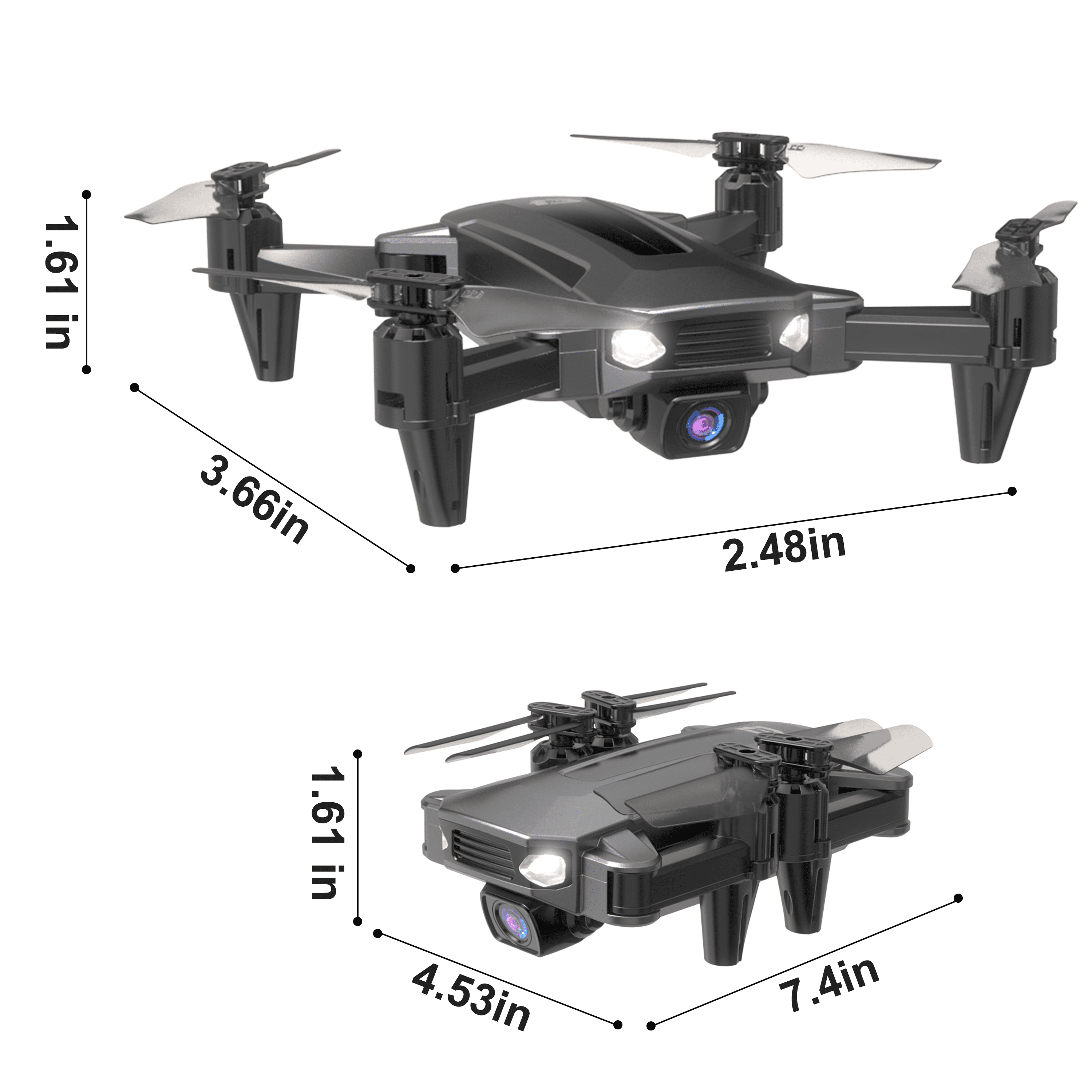 DEERC D40 Quadcopter with 1080P Camera, 2 Batteries