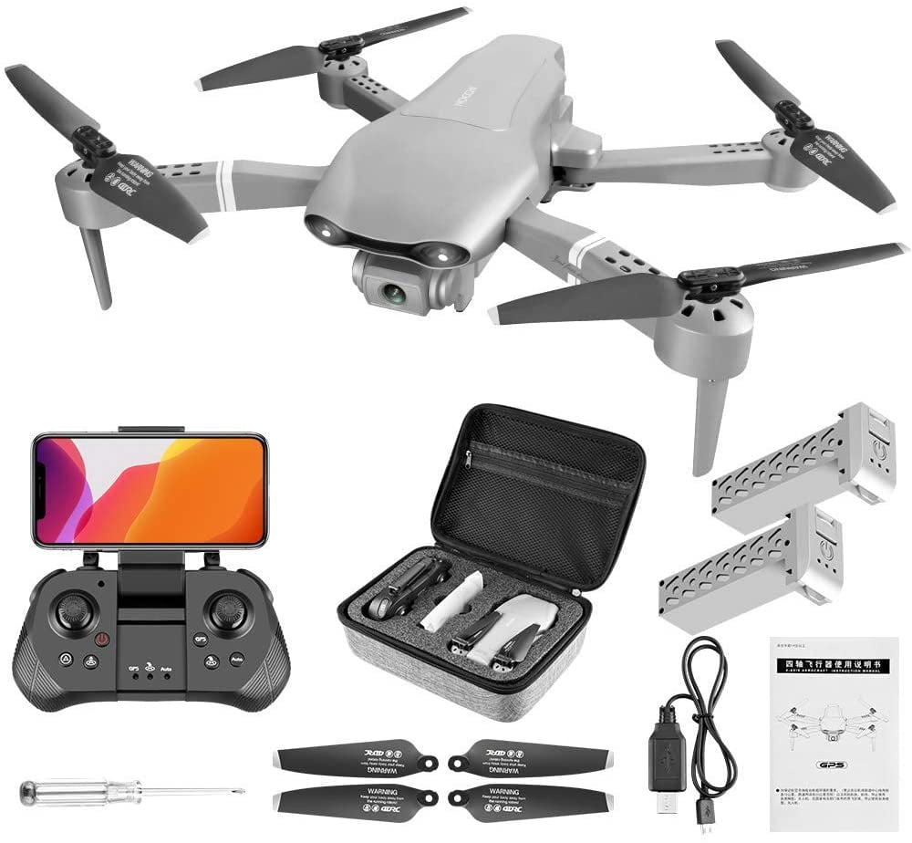 4K GPS Foldable Drone with 2 Batteries
