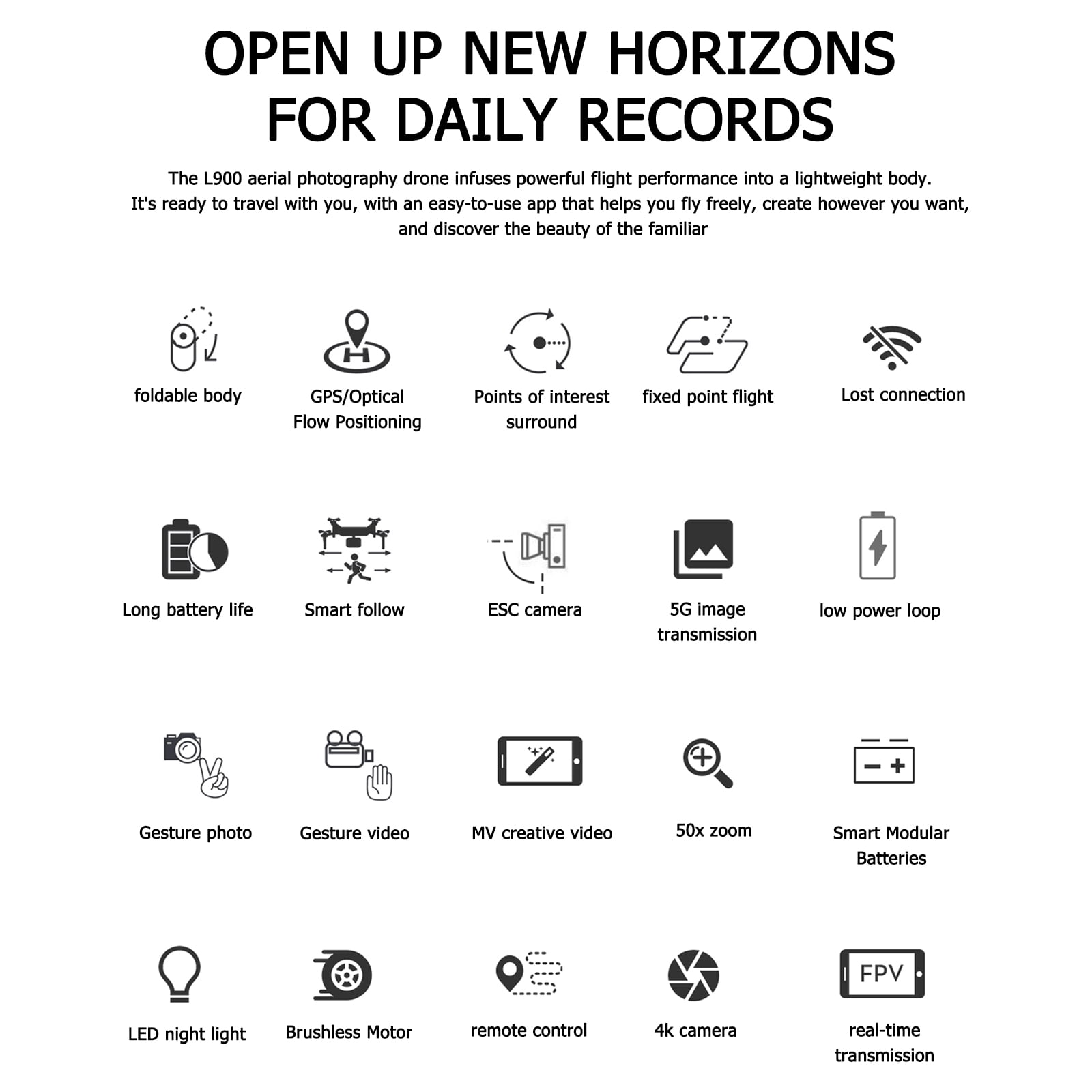 Foldable GPS Drones with 4K Camera