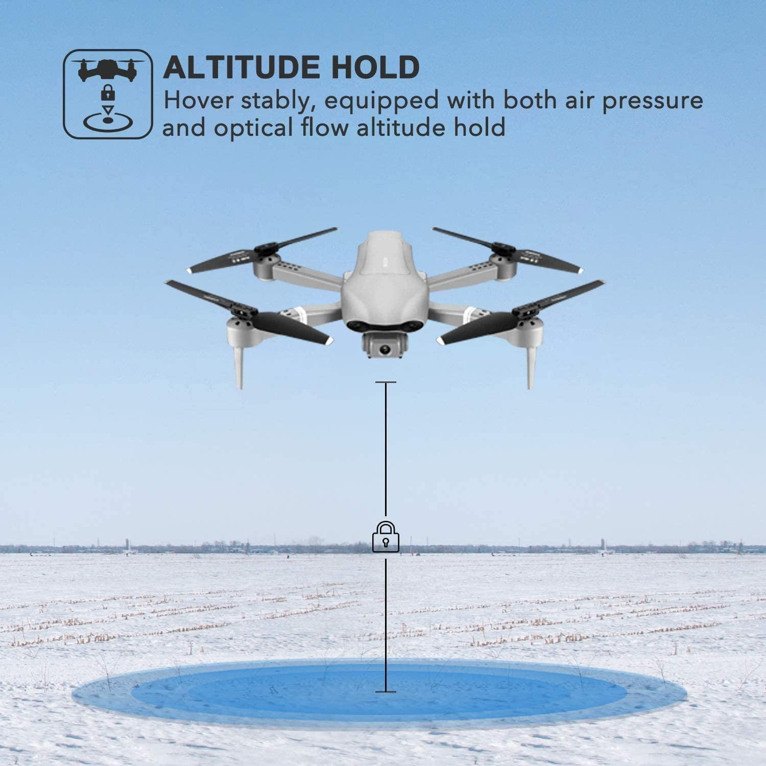 4K GPS Foldable Drone with 2 Batteries