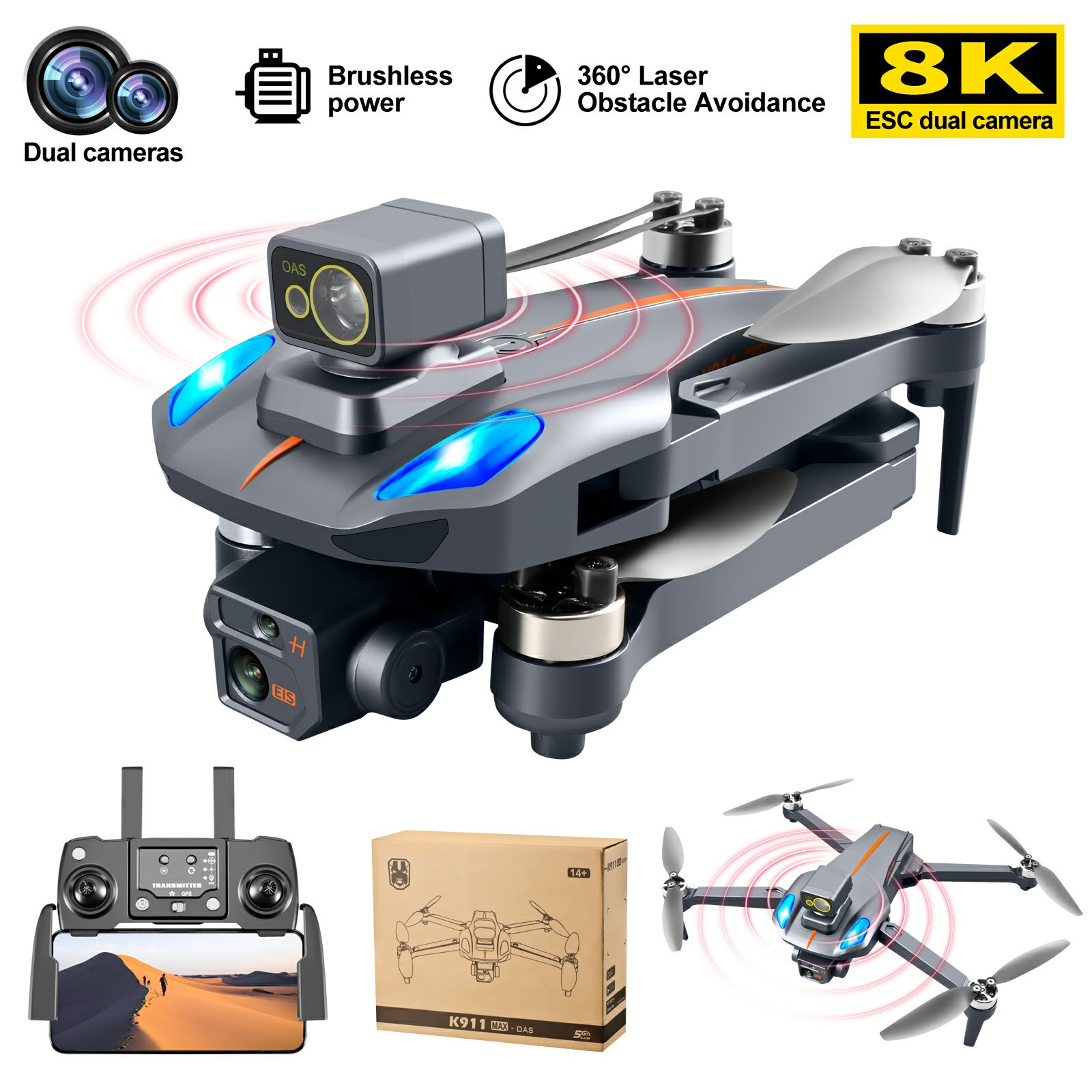 Fridja K911 MAX GPS Drone - HD Camera