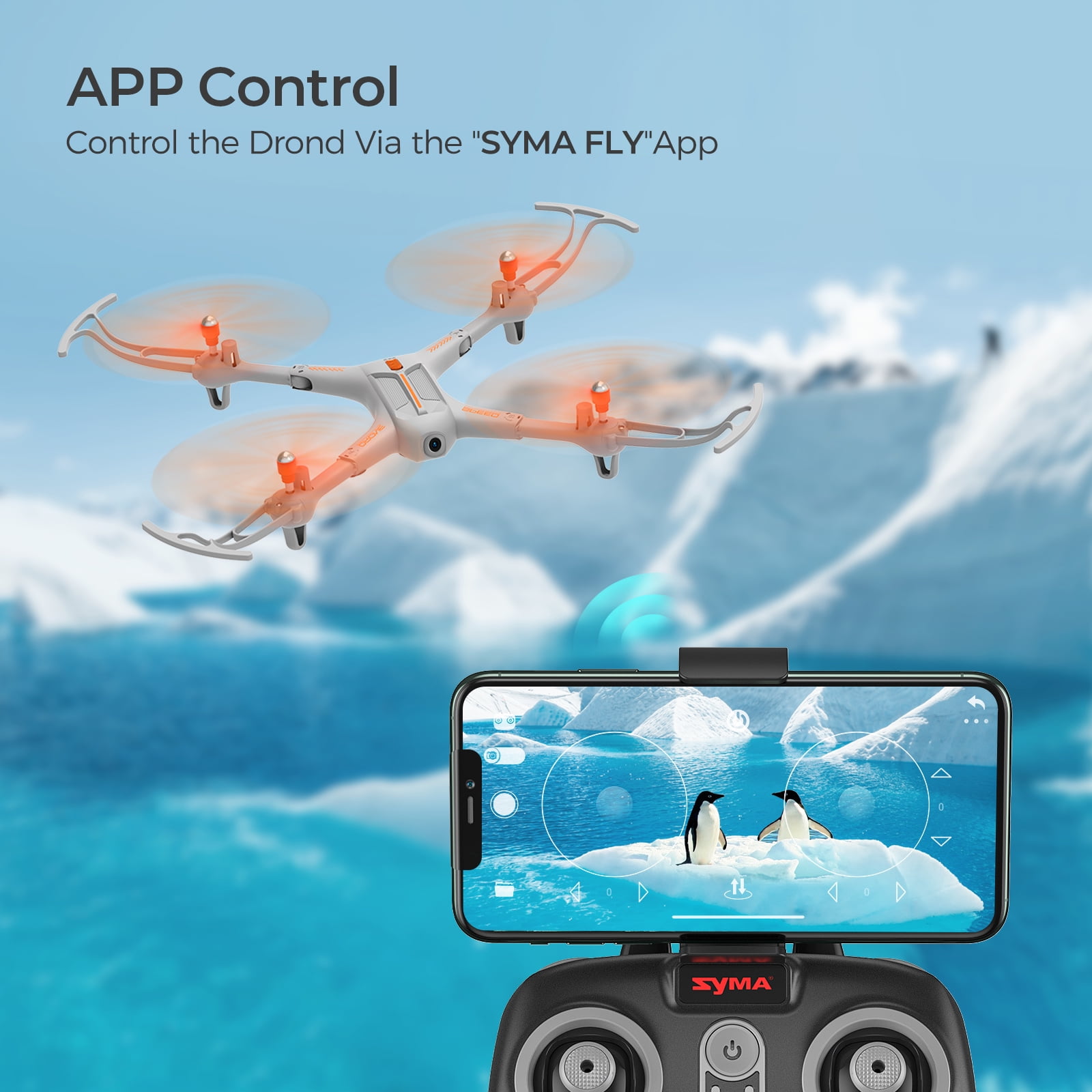 WiFi HD RC Drone for Kids/Adults, Altitude Hold