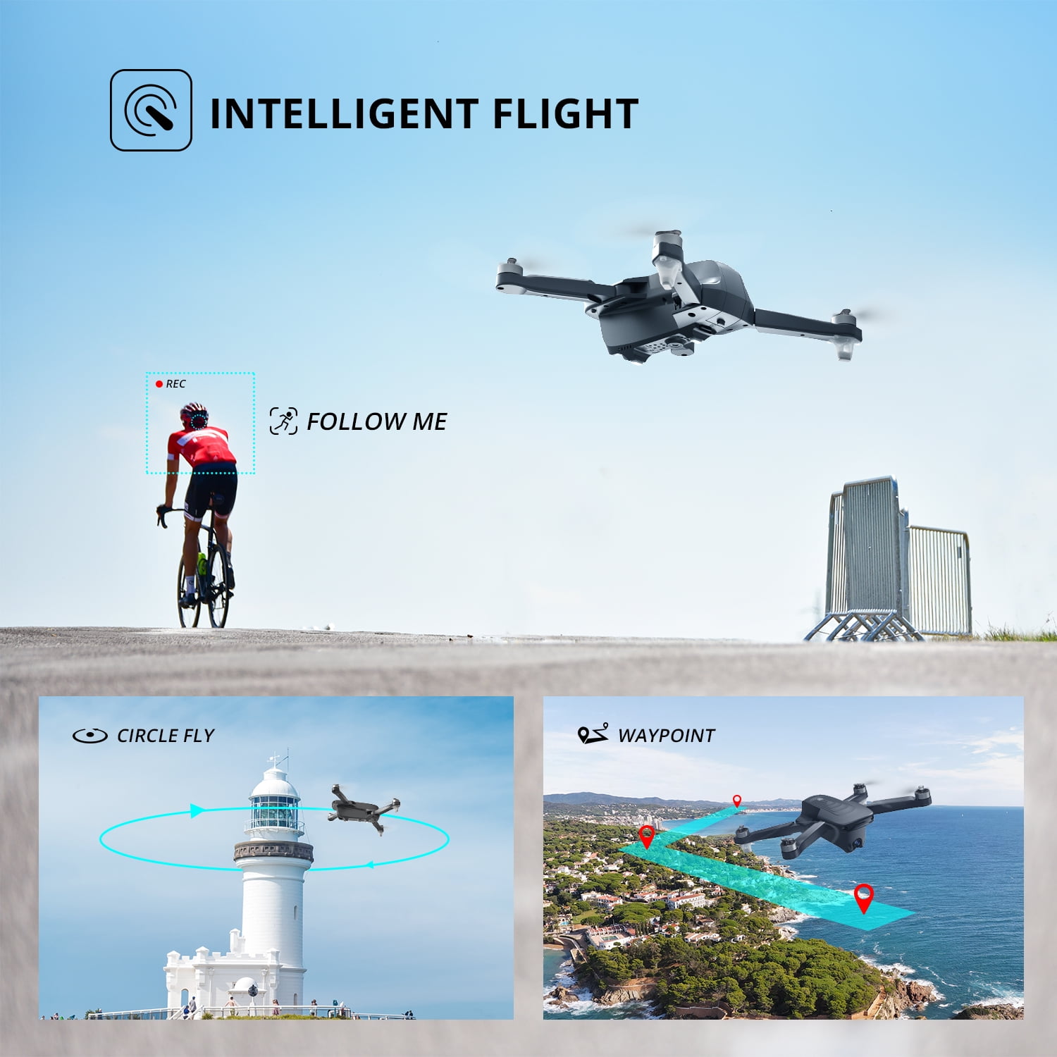 HS175D Drone with 4K Camera and 2 Batteries