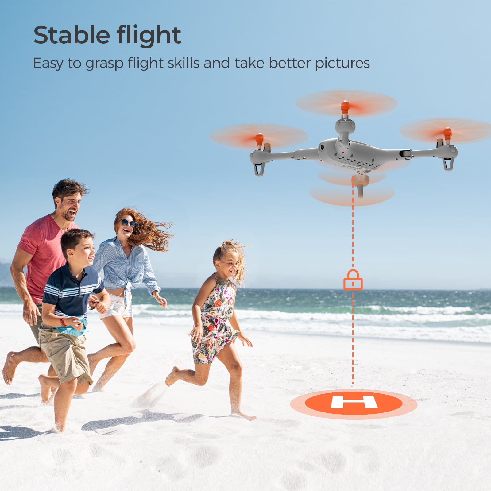 WiFi HD RC Drone for Kids/Adults, Altitude Hold