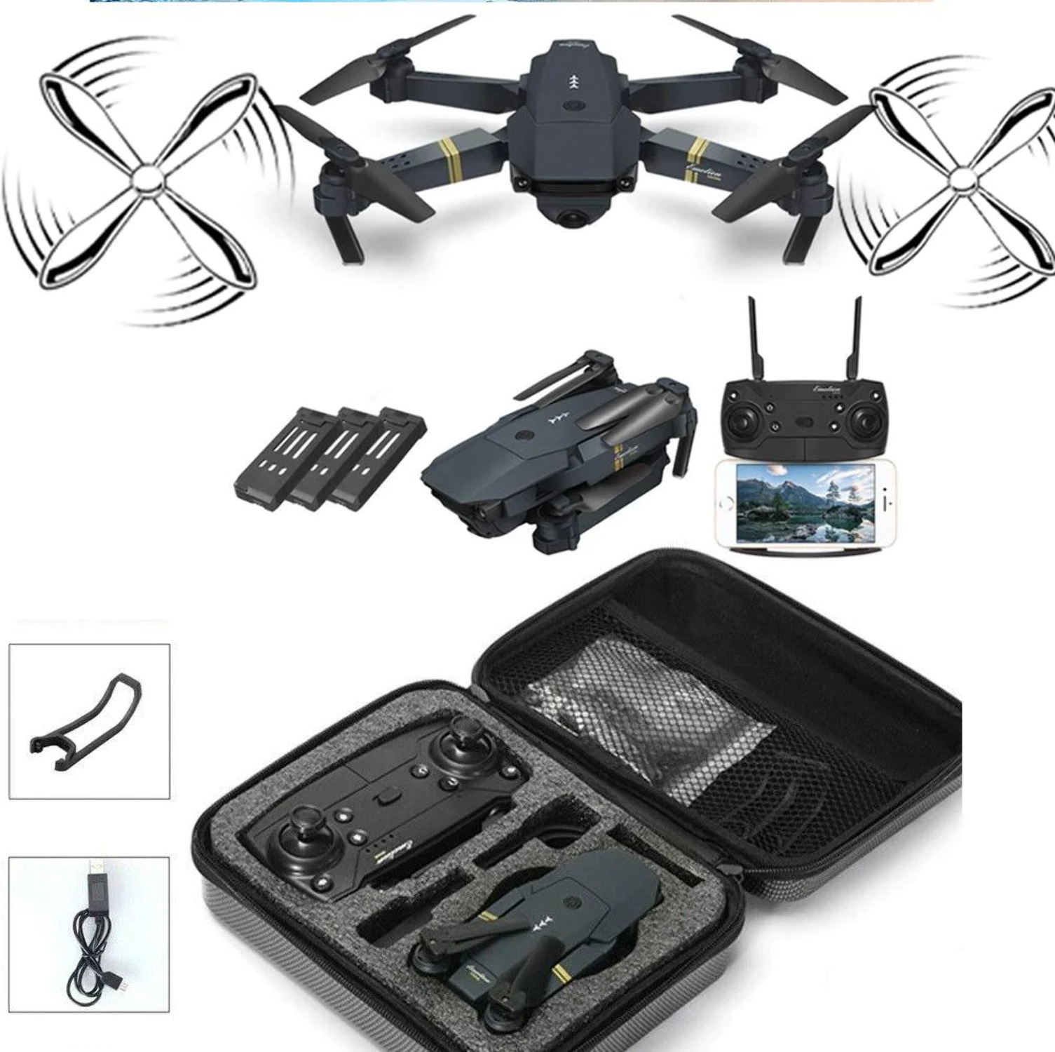 QuadAir Extreme Drone + HD Camera + Voice Command