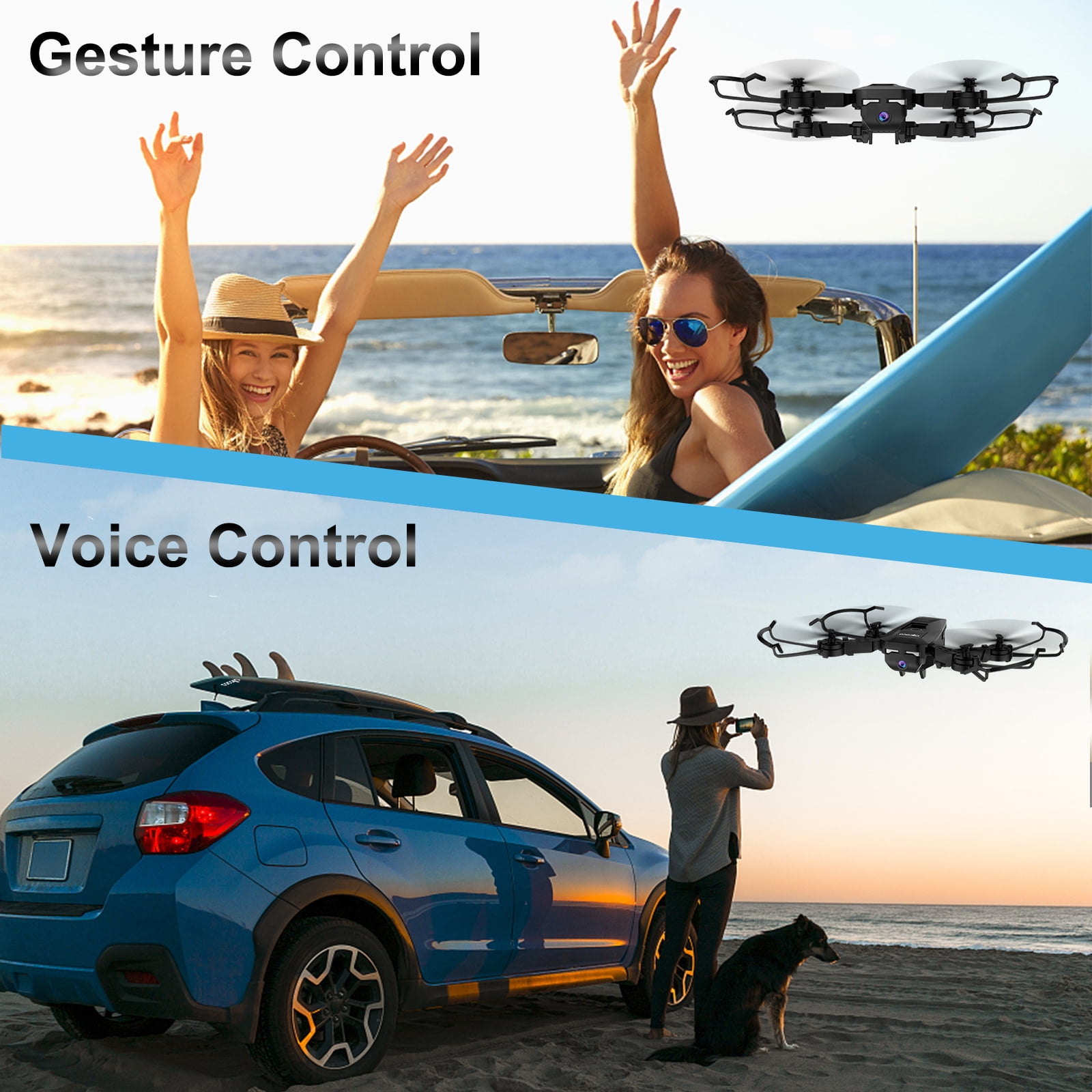 Vbiger RC Quadcopter with Voice Control & Camera