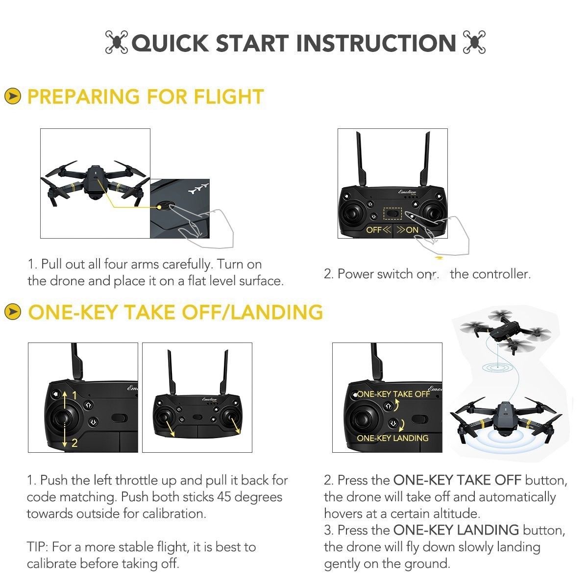 Foldable Selfie Drone with 2MP Camera & WIFI FPV