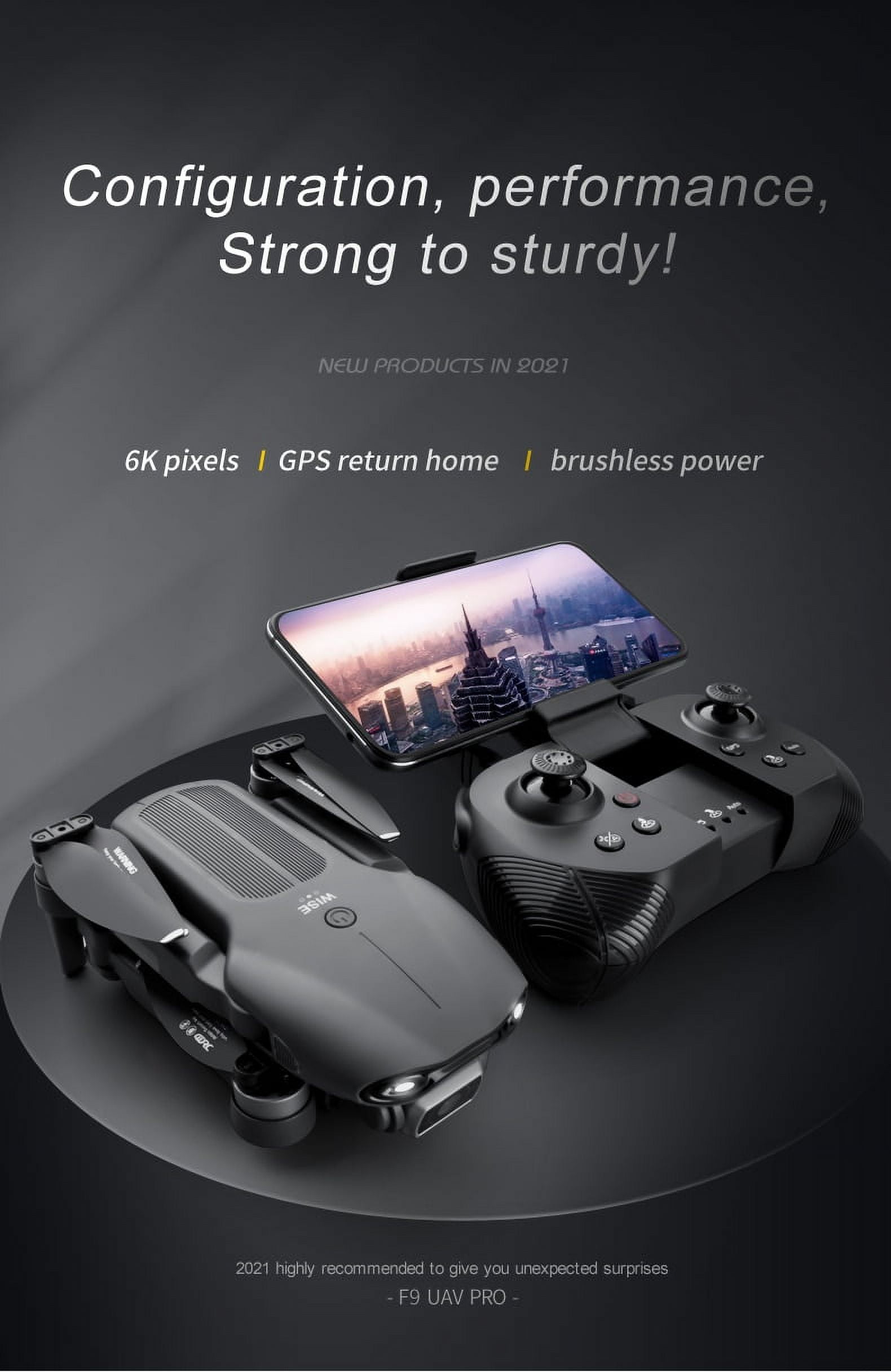 2022 F9 GPS Drone with 6K Dual HD Camera