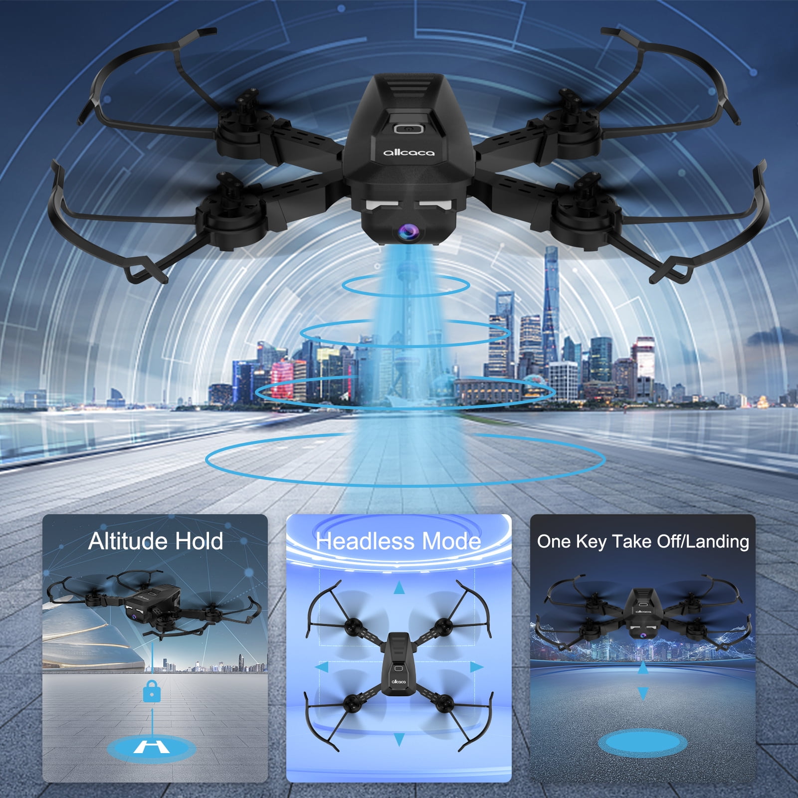 Vbiger RC Quadcopter with Voice Control & Camera