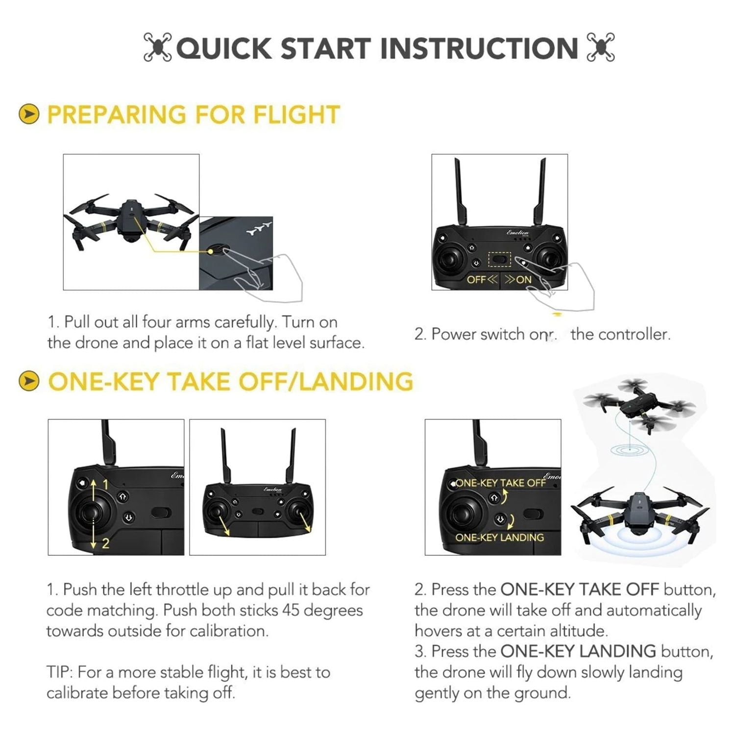 QuadAir Extreme Drone + HD Camera + Voice Command