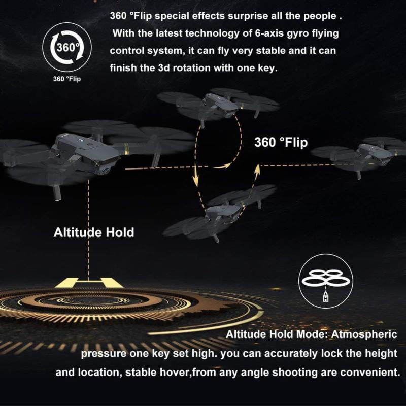 Foldable Selfie Drone with 2MP Camera & WIFI FPV