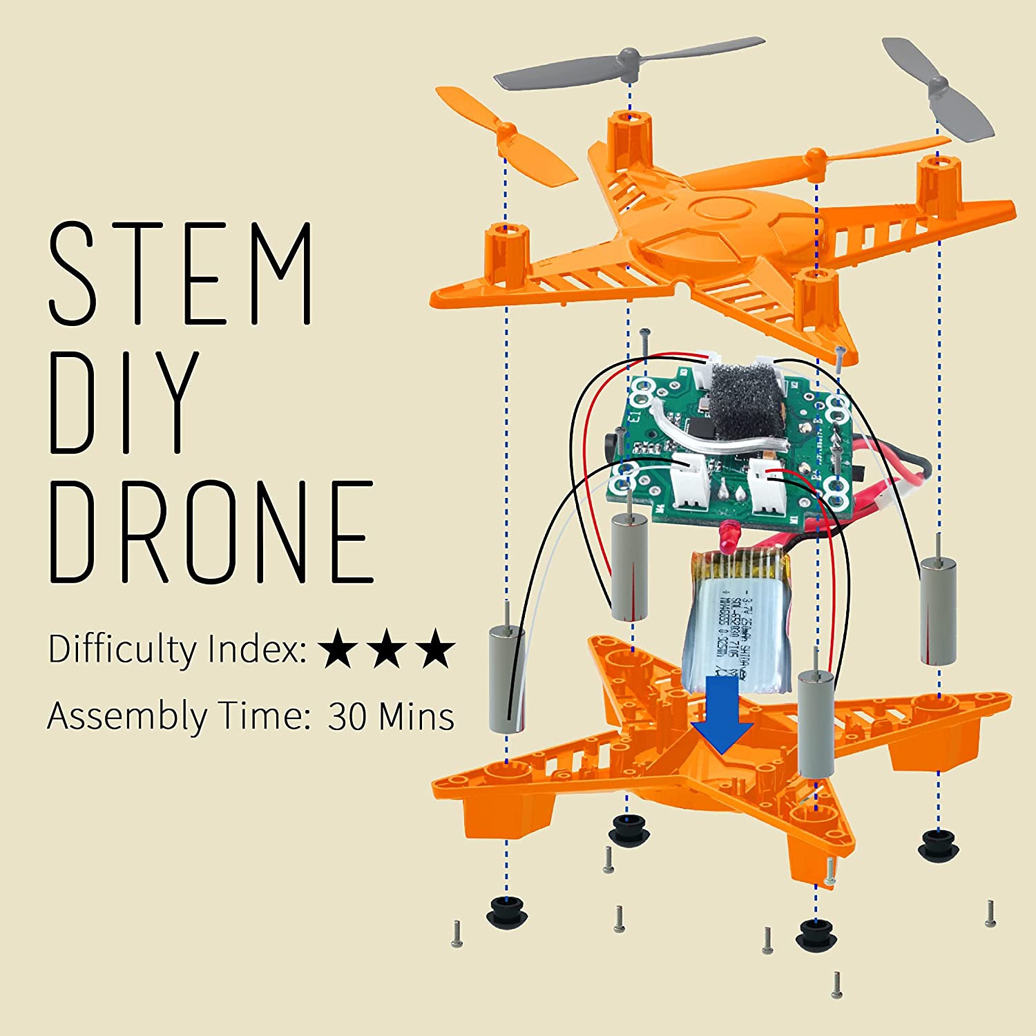 DIY Quadcopter Kit for STEM Learning