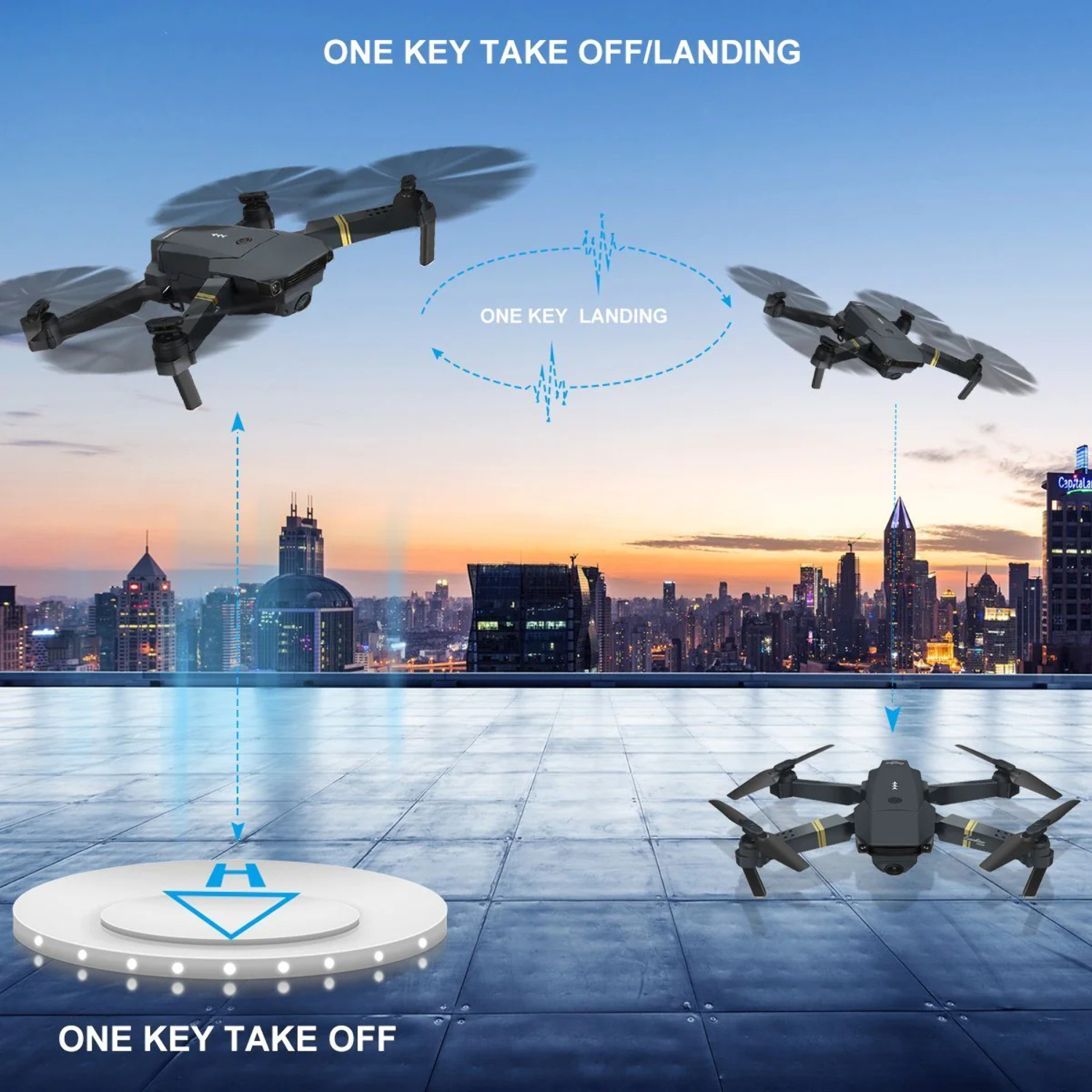 QuadAir Extreme Drone + HD Camera + Voice Command