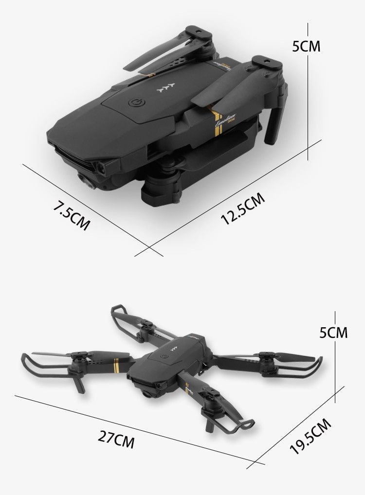 Foldable Selfie Drone with 2MP Camera & WIFI FPV