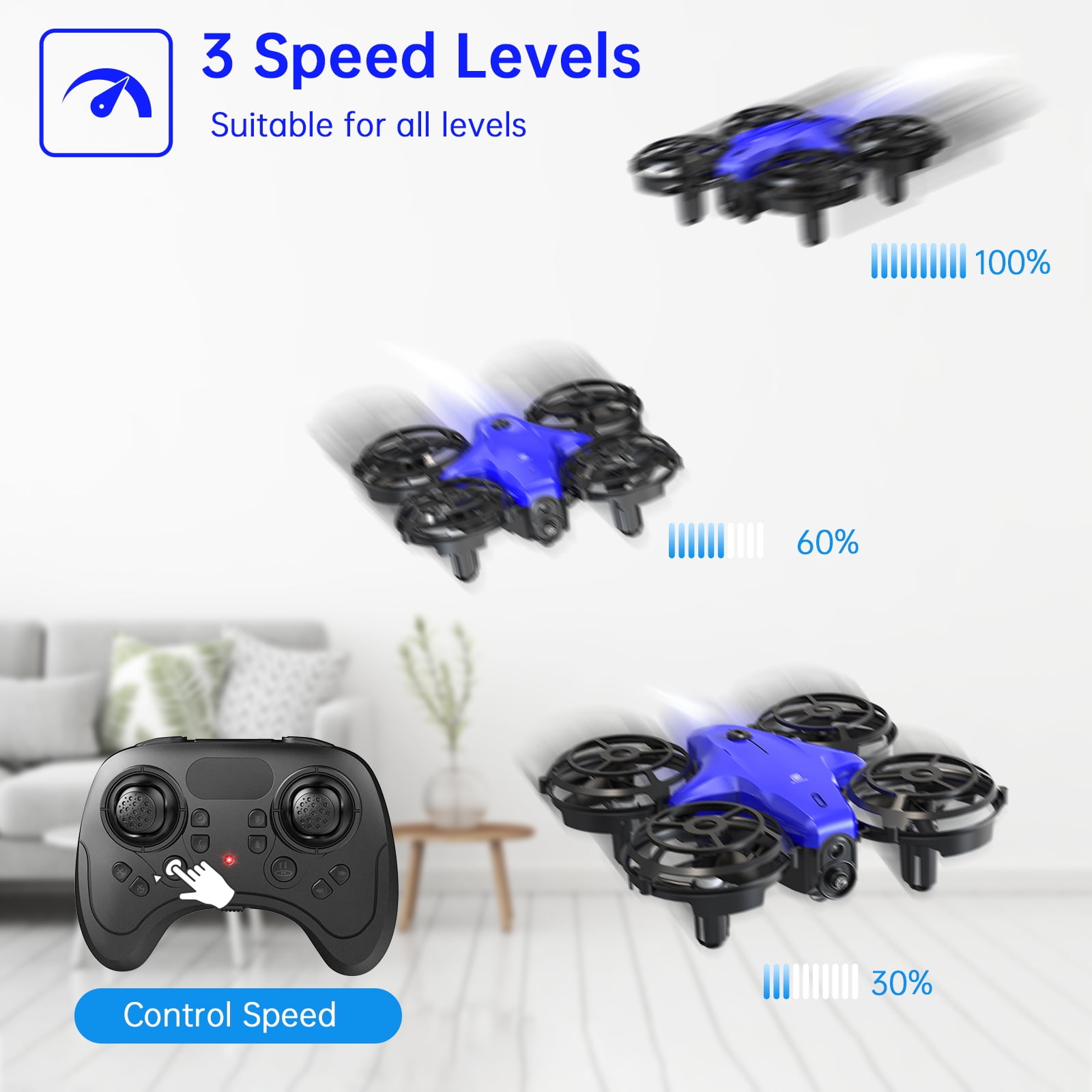 Kid's Mini Drone with Altitude Hold & Flips