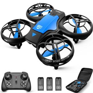 4DRC Mini Drone with 3 Batteries & Storage Bag