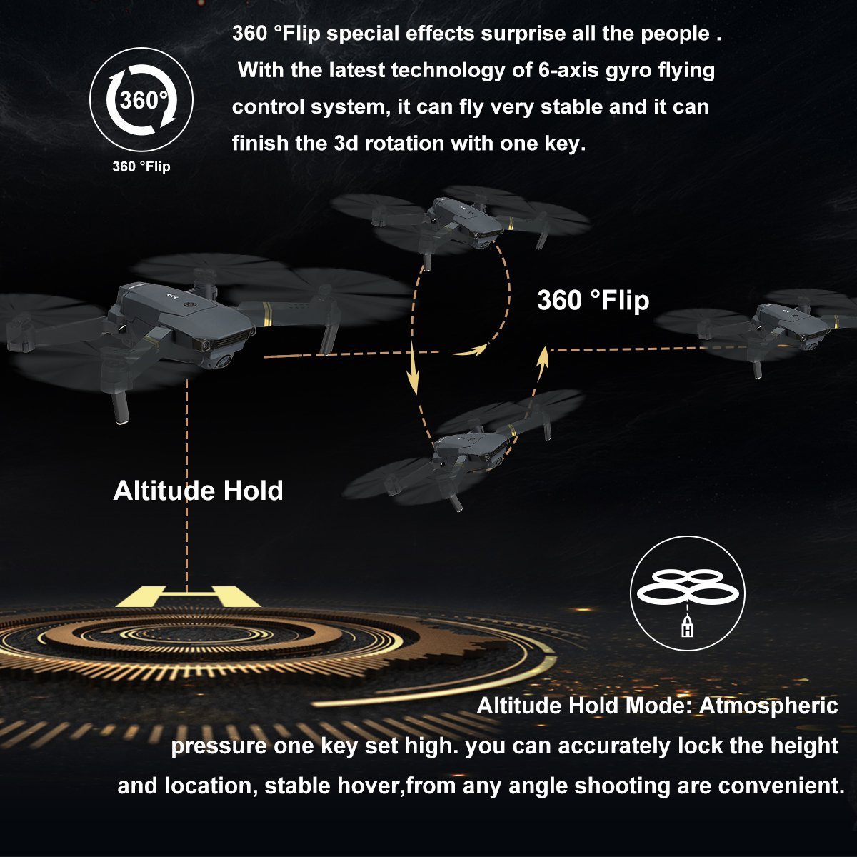 QuadAir Drone with HD Live Camera & Voice Control