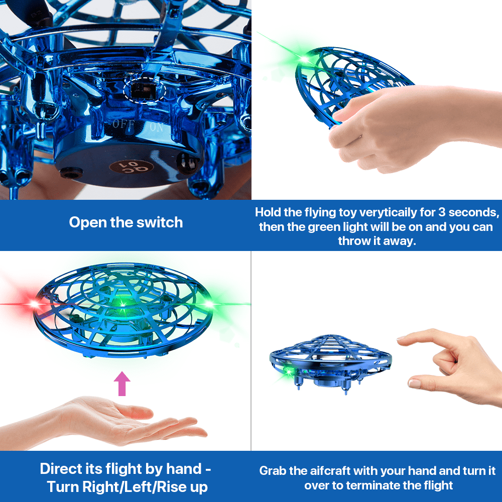 DIKTOOK Hand-Operated Flying Drone for Kids & Adults