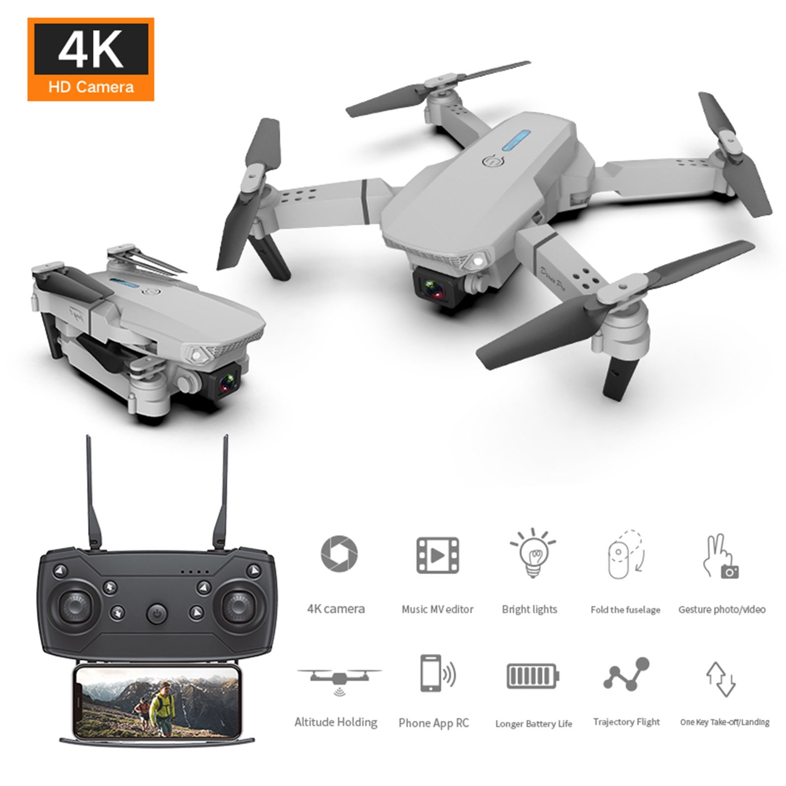 Foldable RC Drone with 4K HD Camera