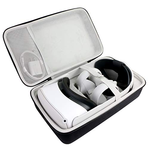 VR Headset Hard Case Carrying Bag (Black/White)