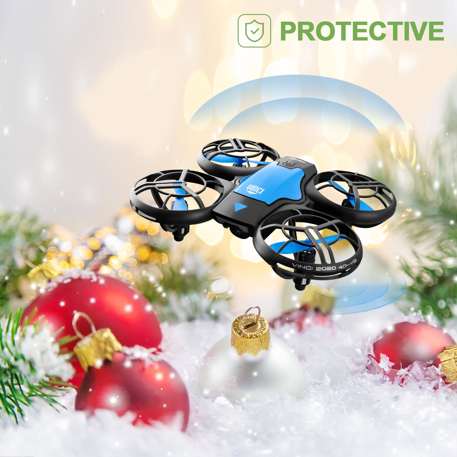 4DRC Mini Drone with 3 Batteries & Storage Bag