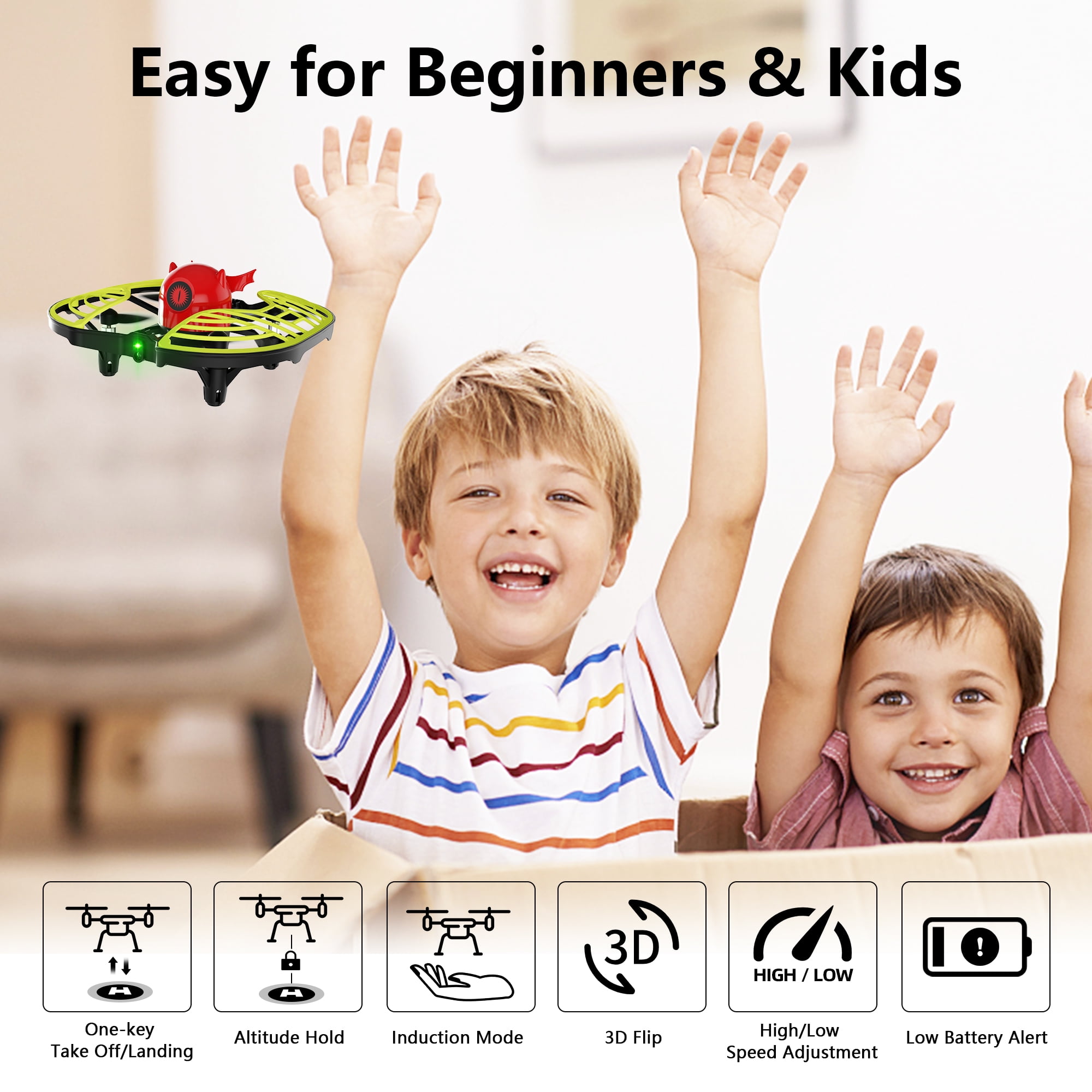 Kid's Beginner Mini RC Drone with Auto Hovering