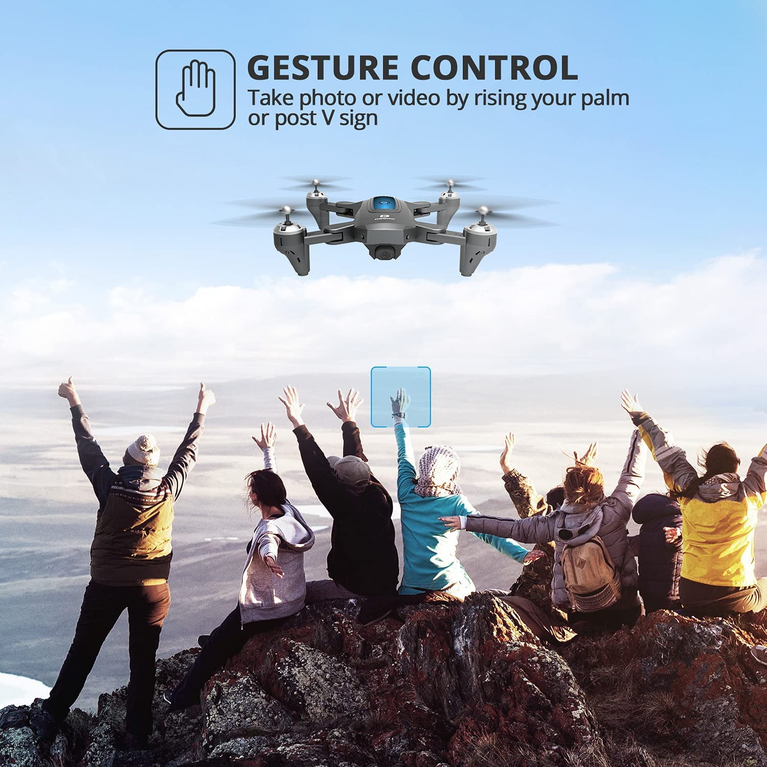 Deerc Drone with 1080P Camera and 2 Batteries