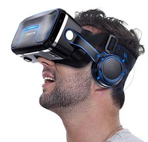 YJF VR 3D Glasses with Stereo Headset