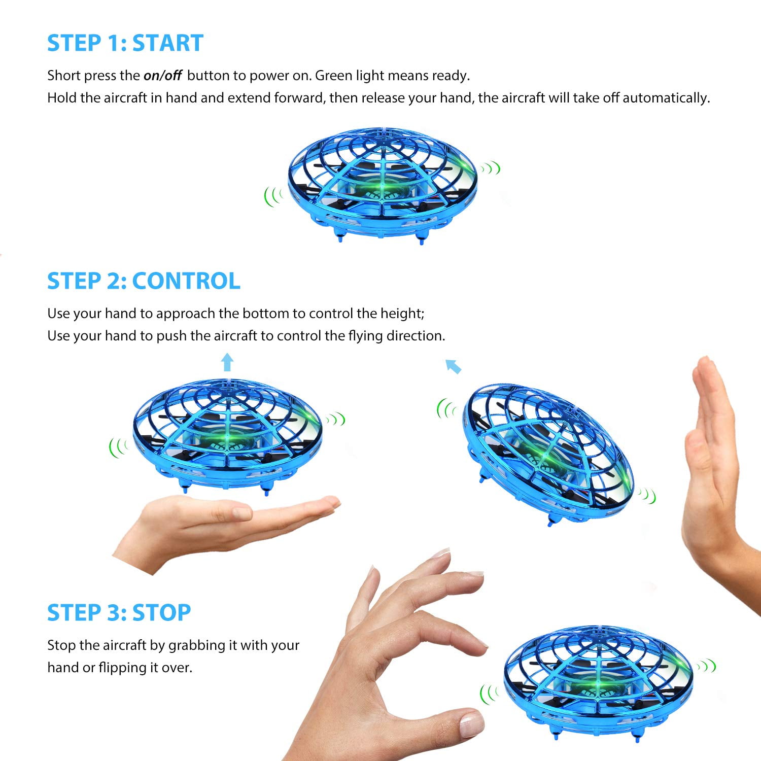 Mini UFO Flying Toys Drone for Kids & Adults