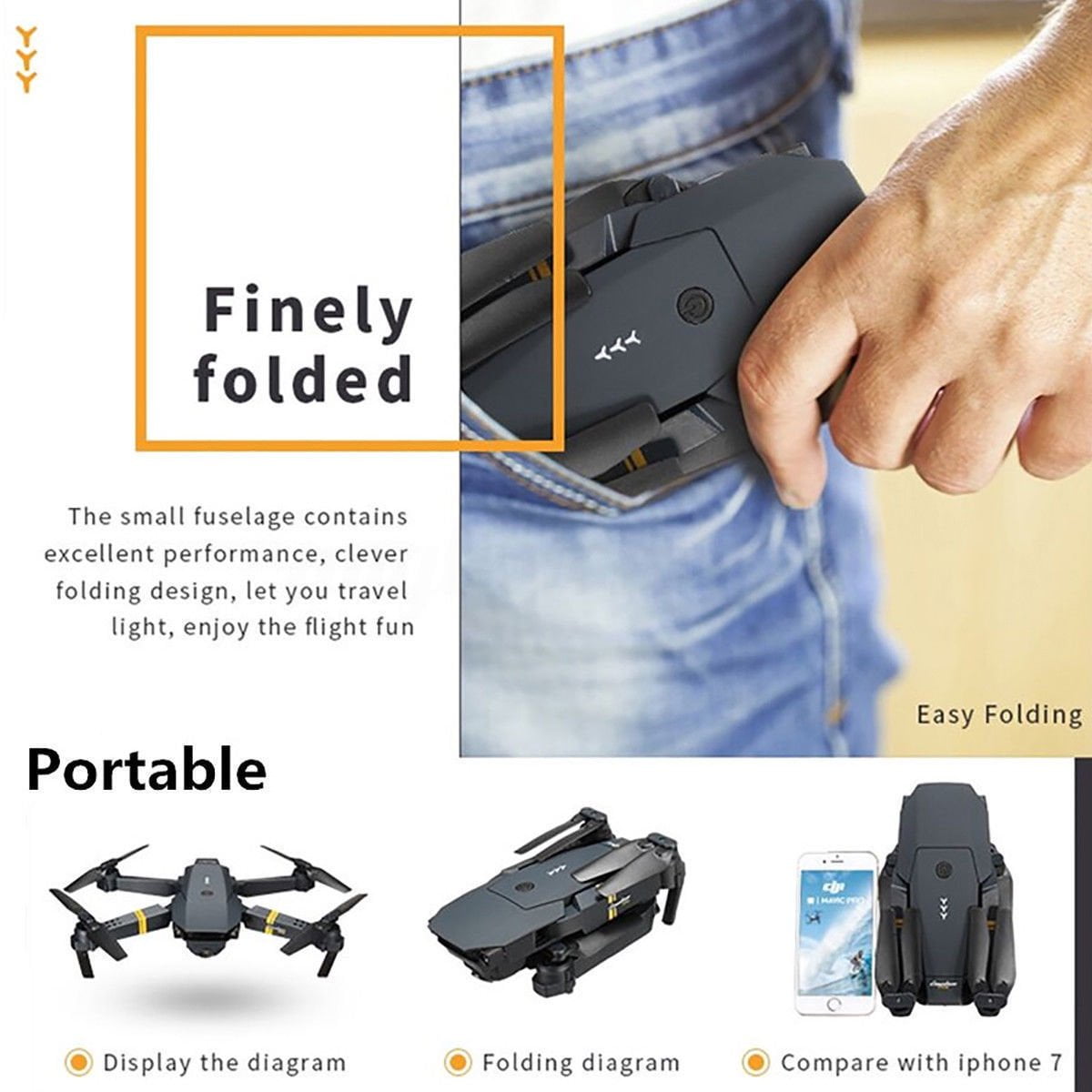 Cooligg E58 WIFI FPV Foldable Drone
