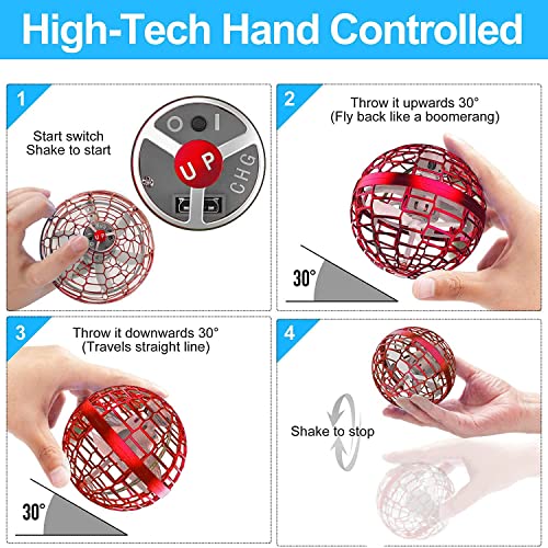 Hand-controlled Flying Boomerang Ball with RGB Lights